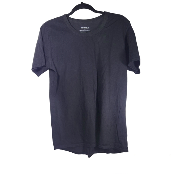 PACK OF 2 - Plain Black COMFNEAT Athletic Quick Dry Crew Neck T-Shirt - Picture 6 of 9
